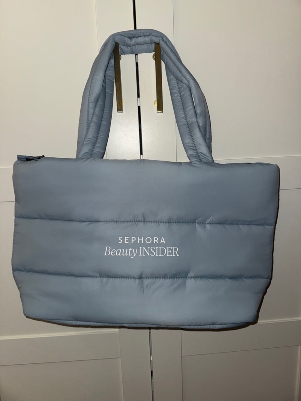 Sephora Beauty Insider Powder Blue Quilted Tote